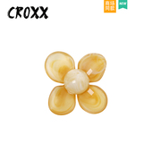 洞洞鞋 配饰仿琉璃国风花朵鞋 花鞋 CROXX 扣装 饰扣diy卡扣适配crocs