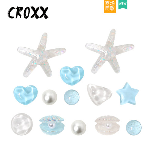 CROXX洞洞鞋花立体贝壳鞋扣可爱装饰配饰DIY卡扣适配crocs/cross