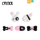 暗黑系列兔子洞洞鞋 饰扣卡扣高级感拖鞋 配饰鞋 花装 配件 扣鞋 CROXX