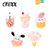 饰卡扣适配Cross CROXX Crocs 扣鞋 花diy装 帕恰狗蛋糕洞洞鞋 配饰鞋