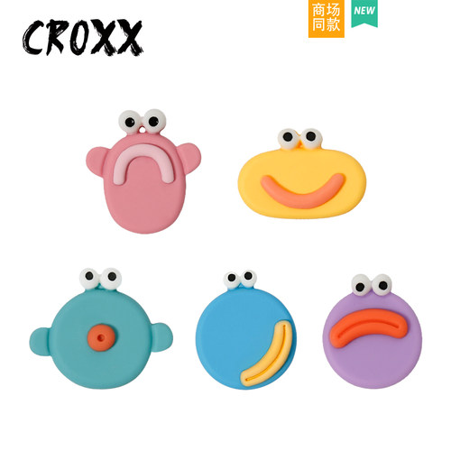 CROXX 新款小怪兽洞洞鞋配饰diy鞋扣鞋花装饰扣卡扣适配Crocs