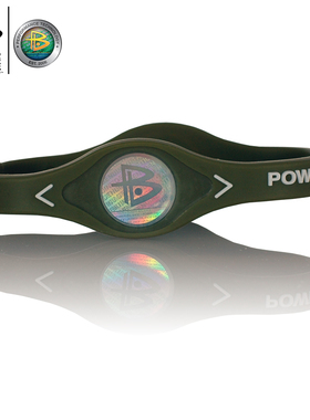 POWER BALANCE 霸能 能量平衡公司 手环 硅胶手环腕带 山地-棕白