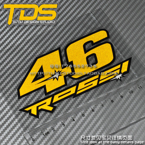 TUTU圖圖車貼-46 ROSSI  罗西 反光贴 车贴 贴纸 贴花
