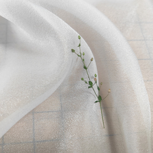 样卡228#扬州纱 闪光无弹轻盈略透印花定制面料布料