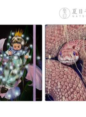 388/337「NATSUME x 崔佳霖·粉蛇与小女孩」手工旅行水彩本