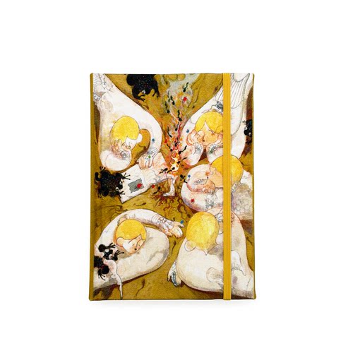 「NATSUME x 双枪老太婆」32k竖版手工布艺线装水彩本宝虹阿诗