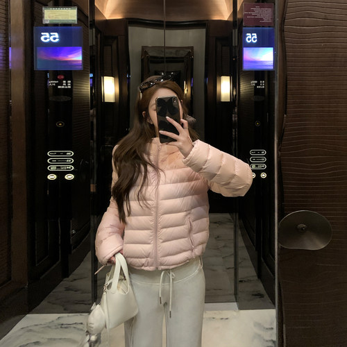 冬日轻薄排骨羽绒服短款外套女
