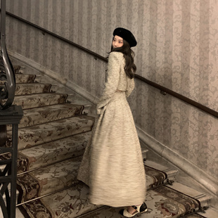 短外套 重工复古风时髦套装 a字半身裙两件套 特蕾莎日记 清仓8折