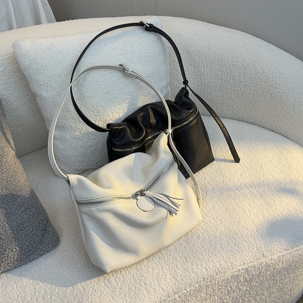 TANGFEEL头层牛皮豆腐包女斜挎单肩包复古百搭时尚手提休闲小挎包