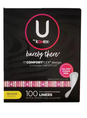 包邮~美国U by Kotex高洁丝彩色超薄隐形透气护垫100片