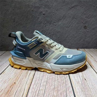 秋冬真皮高端男鞋总统N字慢跑鞋运动休闲跑步鞋保暖老爹鞋机甲鞋