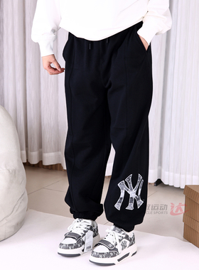 26新款MLB情侣长裤男女NY复古老花大标束脚卫裤运动裤3APTM0161