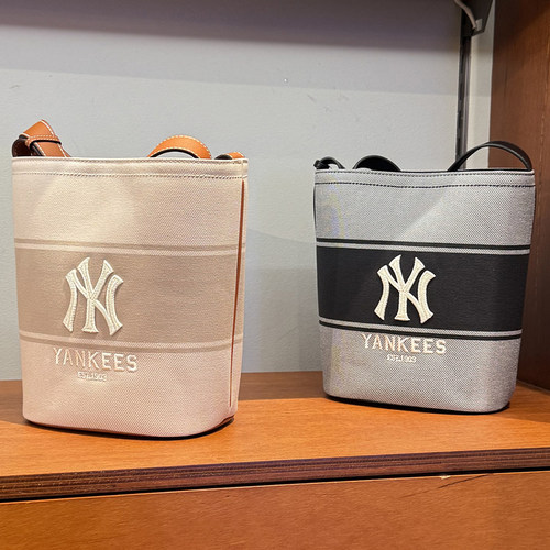 MLB情侣斜挎包单肩包拎包水桶包