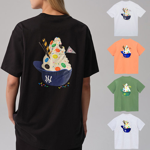 NewEra男女MLB短袖NY印花运动T恤