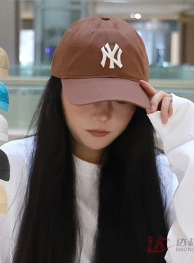 26新款MLB情侣棒球帽男女NY字母刺绣软顶运动帽鸭舌帽3ACP6601N