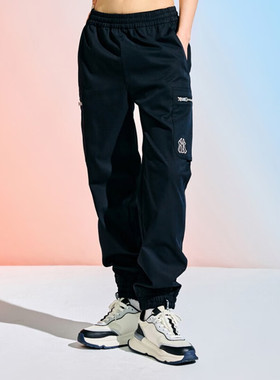 MLB美职棒女子工装裤运动裤时尚休闲束脚梭织多口袋长裤3FWPB0231