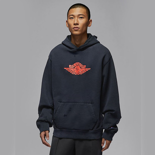 25新款Jordan耐克乔丹卫衣男子连帽做旧宽松运动休闲套头衫IB3004