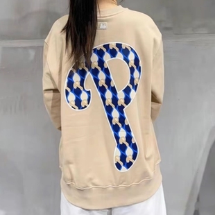 MLB情侣卫衣男女NY刺绣复古老花迷彩印花运动休闲套头衫3AMTM0631