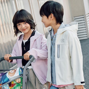 26新款MLB儿童冲锋衣外套男女NY大标户外防泼水运动夹克7AWJB0961