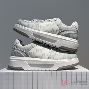 板鞋 男女NY复古老花厚底运动休闲鞋 3ASXD065N MLB情侣学长鞋 25新款