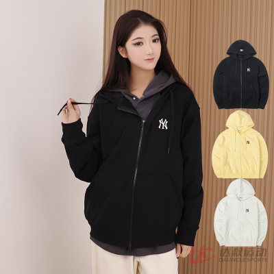 MLB男女NY小标刺绣连帽外套