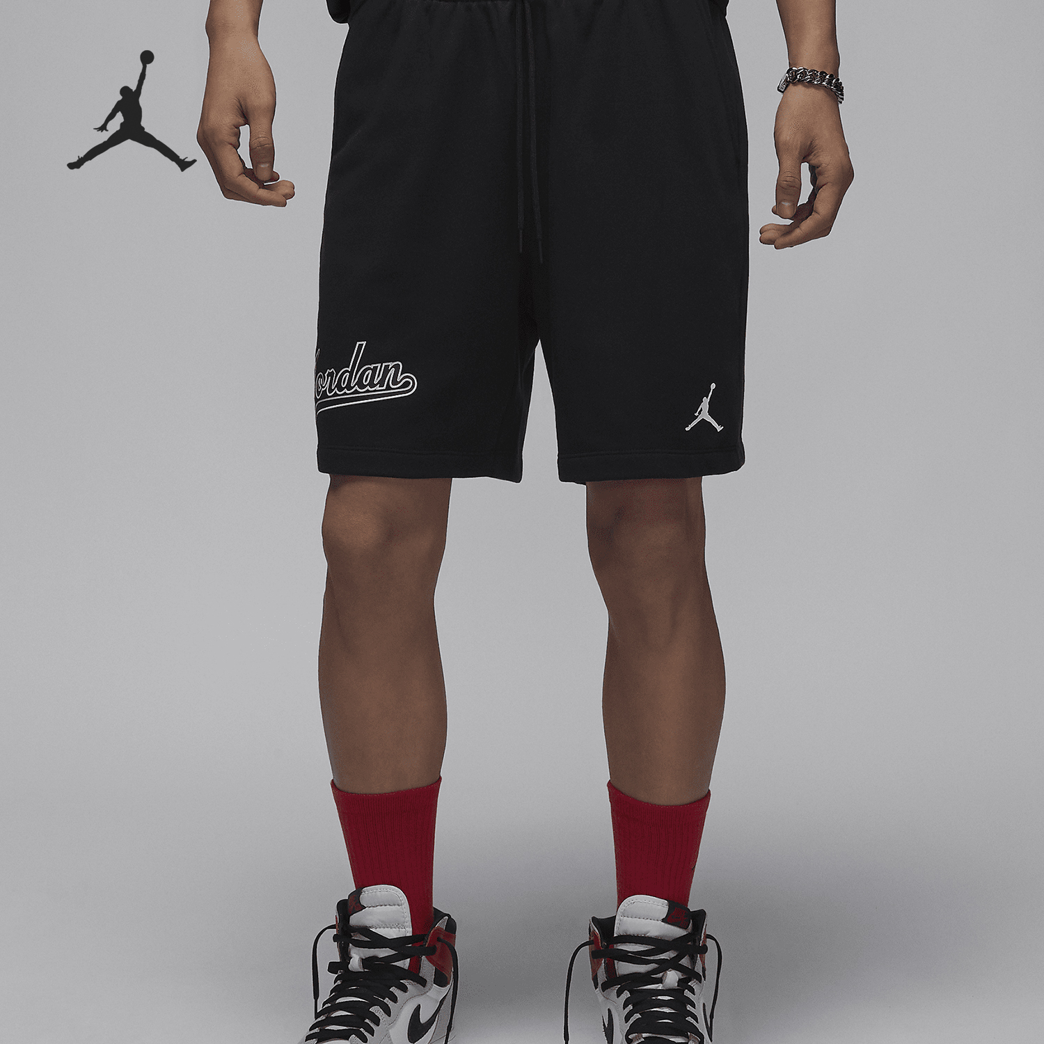 Jordan耐克Nike男子短裤FLIGHT MVP毛圈针织五分休闲运动裤FN4701