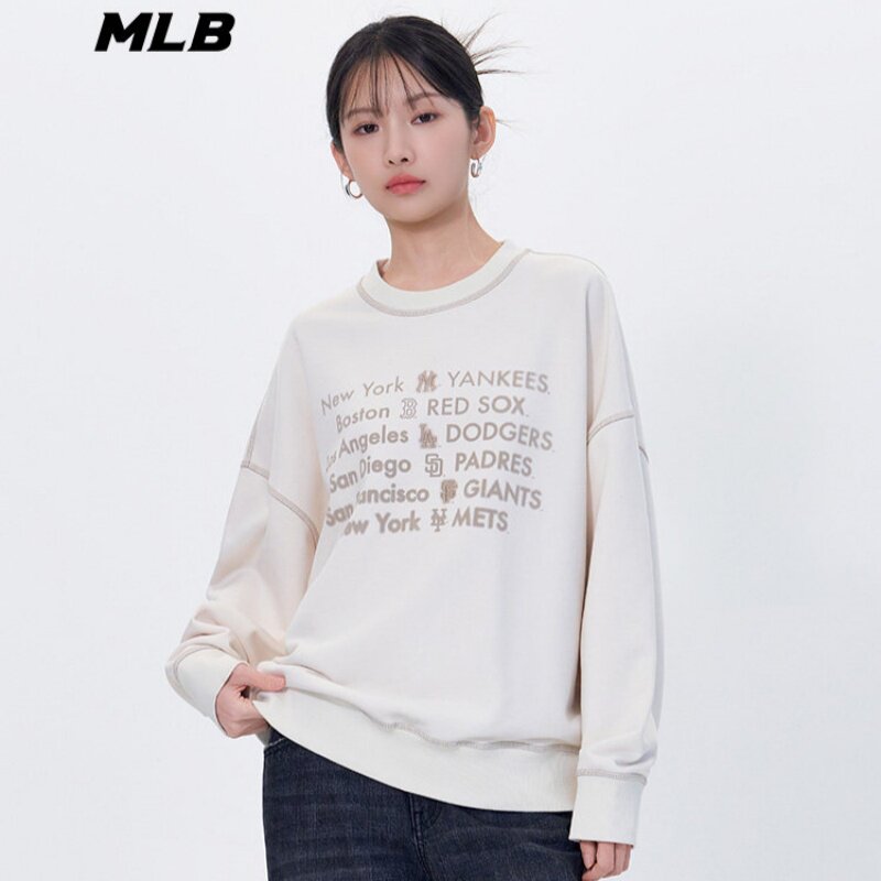 MLB卫衣男女NY复古张康乐同款