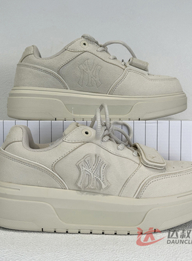 25新款MLB情侣学长鞋男女NY复古厚底增高低帮运动休闲鞋3ASXP015N