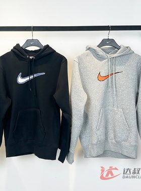 25新款Nike耐克卫衣男子连帽印花加绒保暖宽松休闲套头衫HV0855