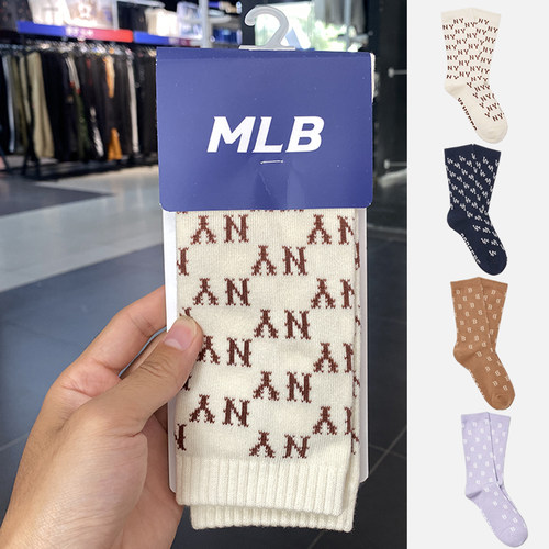 MLB男女NY高筒运动袜一双装