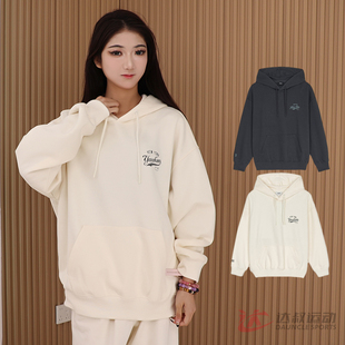 25新款MLB情侣卫衣男女NY学院风字母印花连帽运动套头衫3AHDV0551