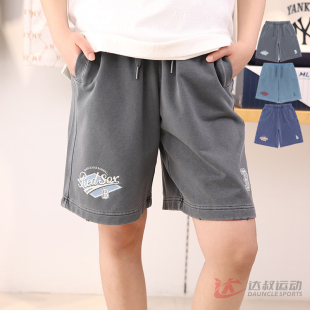 3ASPV2053 男女复古字母印花水洗做旧休闲运动裤 25新款 MLB情侣短裤