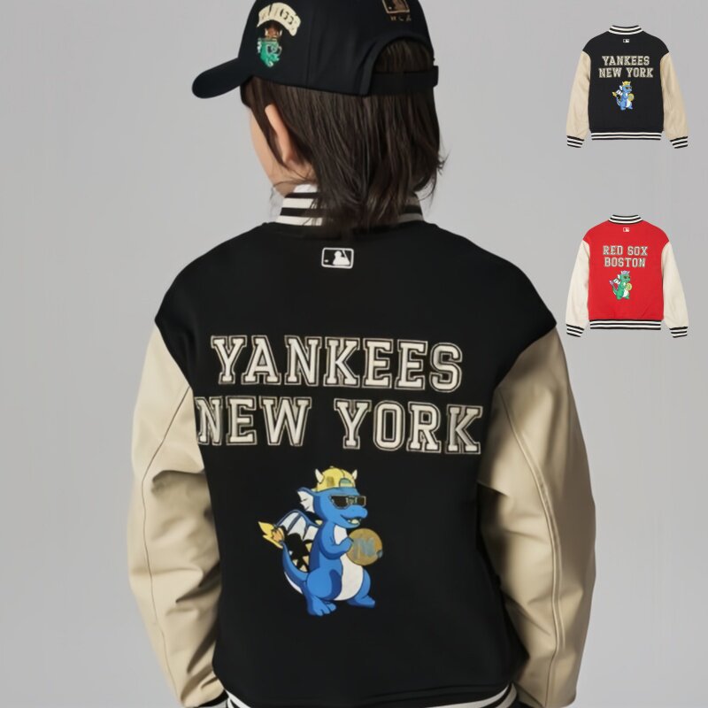 MLB儿童NY刺绣龙年印花运动夹克