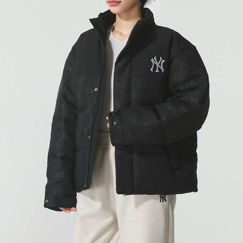 MLB男女NY钻石老花拼接羽绒服