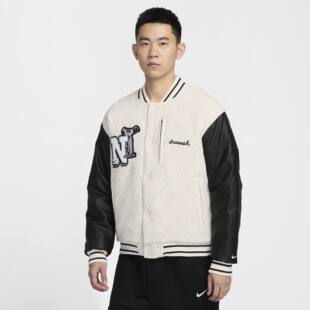 Nike耐克男子棒球服外套提花拼接夹棉保暖运动夹克HJ3870 25新款