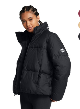 24新款UA安德玛女子羽绒服Limitless鸭绒立领运动棉羽外套1384648