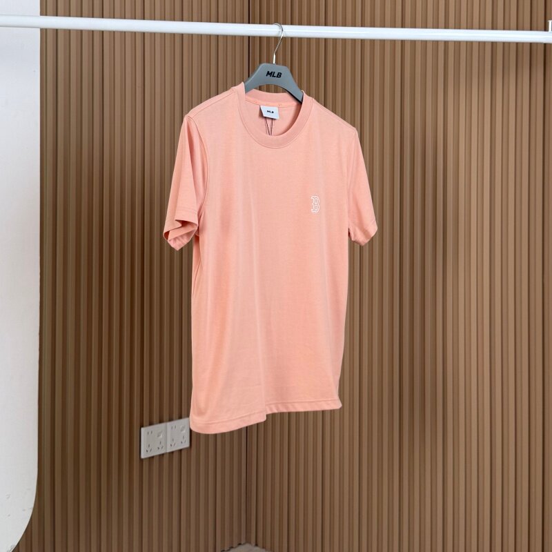 26新款MLB情侣短袖男女NY刺绣经典小标圆领休闲运动T恤3ATSB0163