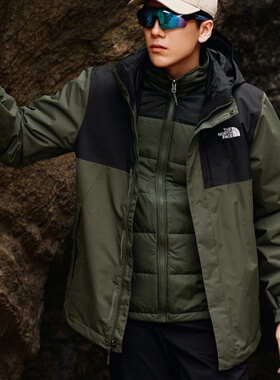 25新款TheNorthFace北面冲锋衣男户外防水棉服三合一保暖外套8GJZ