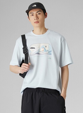 26新款TheNorthFace北面短袖UE男子印花户外透气休闲运动T恤8HFB