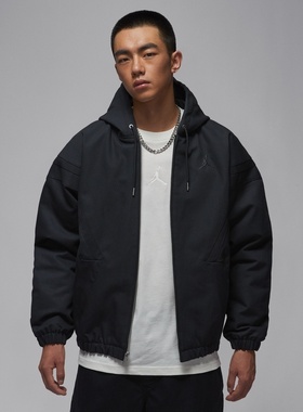 25新款Jordan耐克乔丹外套男子保暖棉服休闲梭织运动夹克HV1849