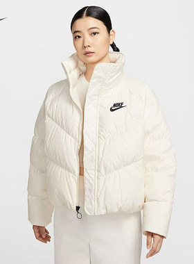 25新款Nike耐克女子羽绒服立领短款保暖休闲运动棉羽外套IB2964