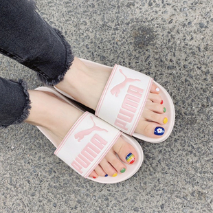 PUMA彪马情侣夏季拖鞋男女字母LOGO复古沙滩鞋休闲运动凉鞋360263