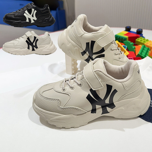 7ASHC204N 男女童NY魔术贴轻便透气休闲老爹鞋 24新款 MLB儿童运动鞋