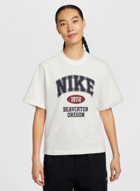 25新款Nike耐克女子短袖SPORTSWEAR复古纯棉圆领运动T恤IH0825