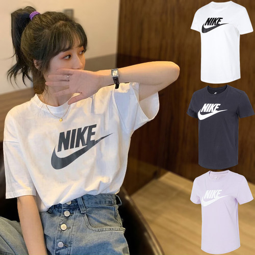耐克女短袖经典大勾圆领运动T恤