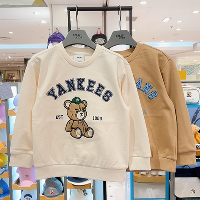 MLB儿童皱眉熊圆领运动卫衣