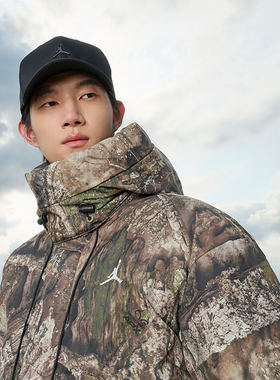 25新款Jordan耐克乔丹羽绒服男子连帽可拆鸭绒保暖棉羽外套IB4518