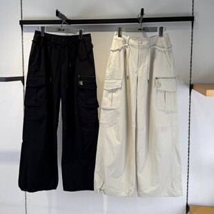 梭织阔腿休闲长裤 26新款 裤 女子NY凉感宽松工装 3FWPV0161 MLB运动裤