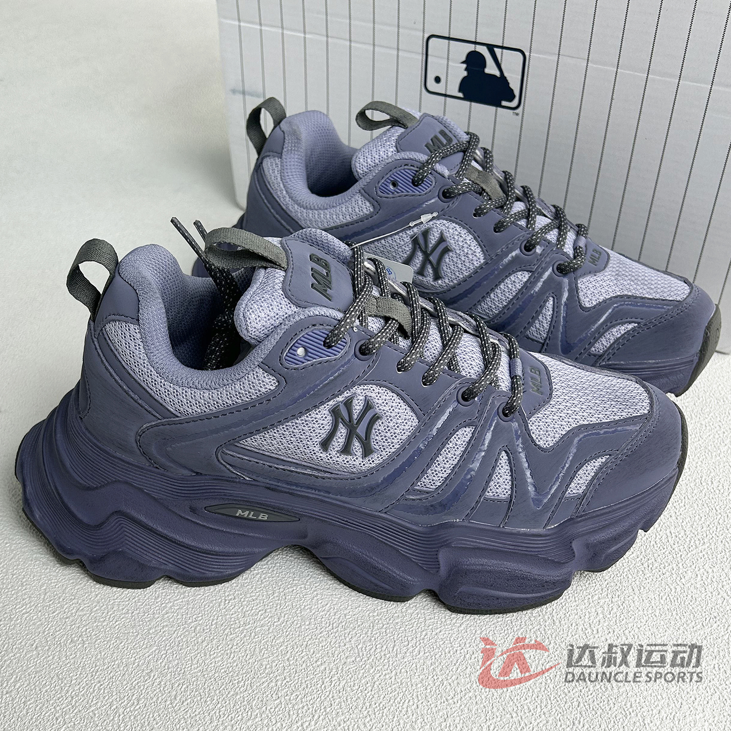MLB老爹鞋男女NY复古厚底运动鞋