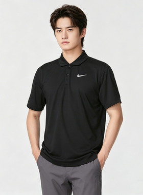 26新款NIKE耐克男子POLO衫针织刺绣速干翻领T恤 DRI-FIT DH0858